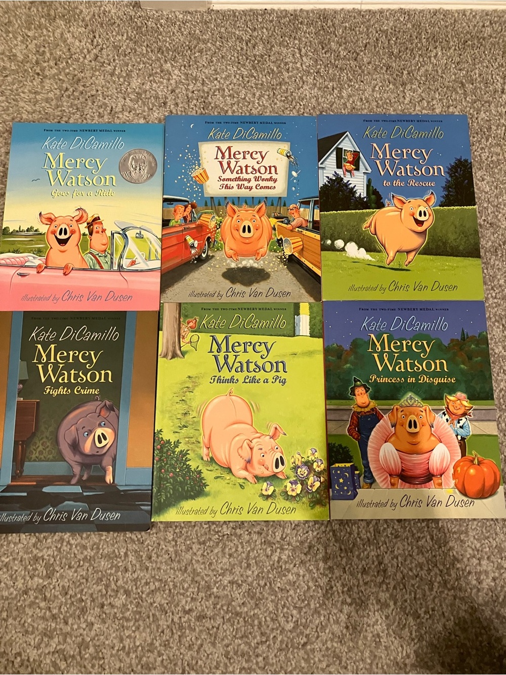 Mercy Watson Children's Book Lot - Kate DiCamillo (6 Books) - Colorful Covers